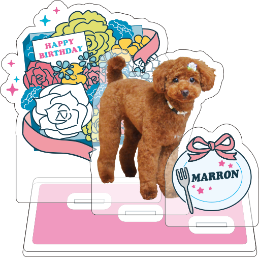 BIRTHDAYデザインのアクリルスタンド