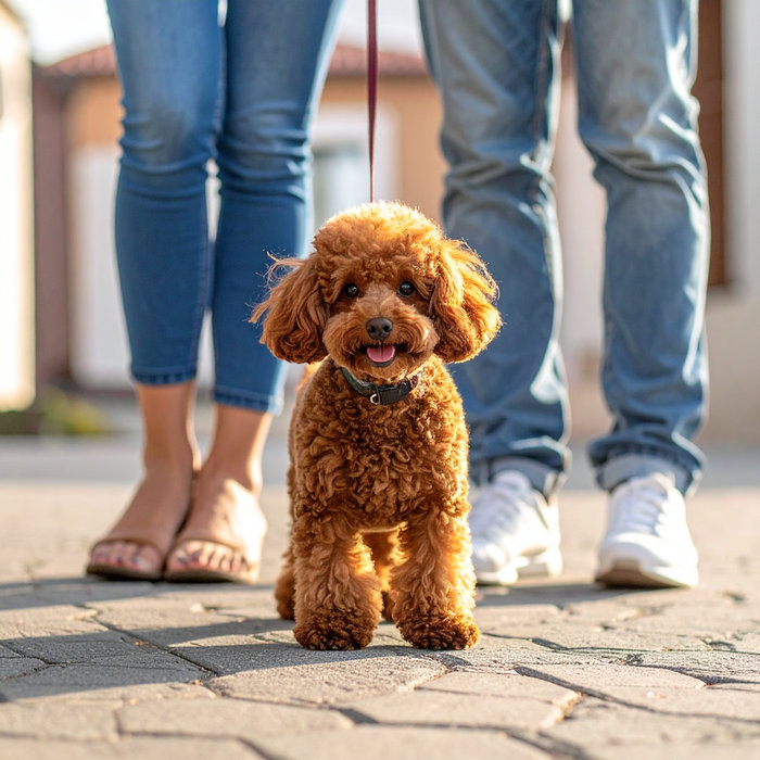 子どもと犬が顔を寄せ合う様子